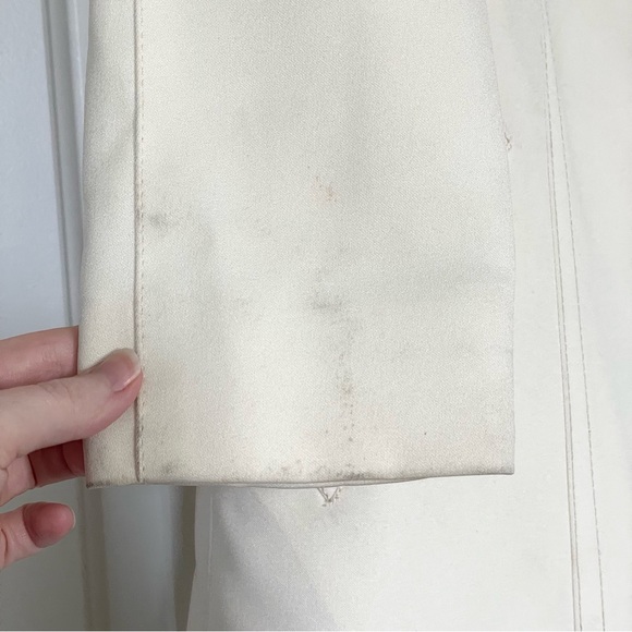 Vintage London Fog Classy Off-White Trench Coat - Size 8 - Picture 10 of 15
